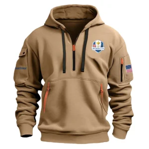 Tourstage Ryder Cup Exclusive Logo Fashion Hoodie Half Zipper HORC171224A01TOUHHZ - Khaki