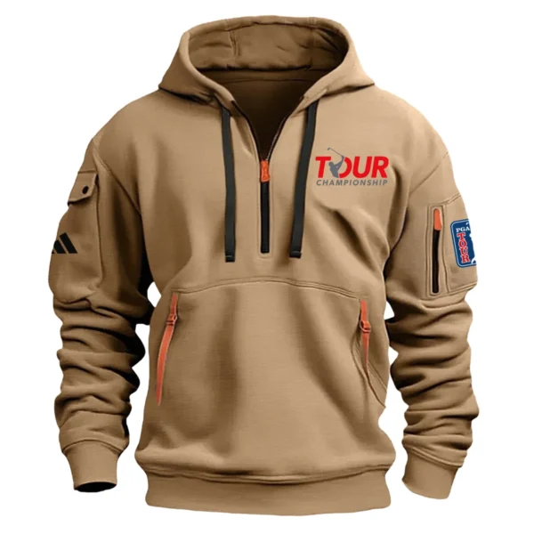 Adidas TOUR Championship Exclusive Logo Fashion Hoodie Half Zipper HOTC171224A01ADHHZ - Khaki