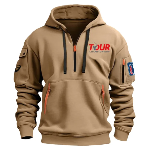 Asics TOUR Championship Exclusive Logo Fashion Hoodie Half Zipper HOTC171224A01ASHHZ - Khaki