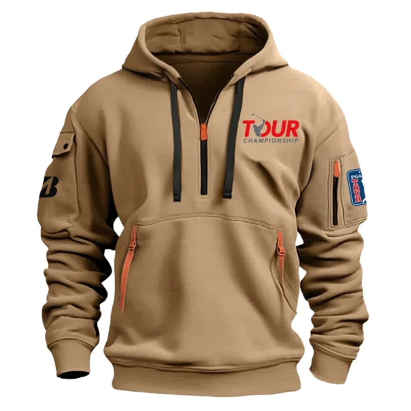 Bridgestone Golf TOUR Championship Exclusive Logo Fashion Hoodie Half Zipper HOTC171224A01BRHHZ - Khaki