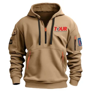 FootJoy TOUR Championship Exclusive Logo Fashion Hoodie Half Zipper HOTC171224A01FJHHZ - Khaki