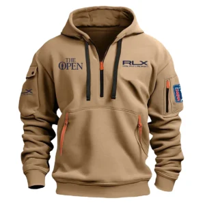 Special Release Ralph Lauren RLX The Open Championship Exclusive Logo Fashion Hoodie Half Zipper HOTOP041124A1RLXHHZ - Khaki