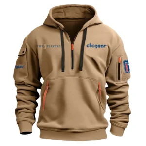 Clicgear The Players Championship Exclusive Logo Fashion Hoodie Half Zipper HOTPS101224A01CLIHHZ - Khaki