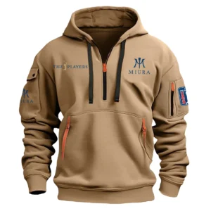 Miura Golf The Players Championship Exclusive Logo Fashion Hoodie Half Zipper HOTPS101224A01MGHHZ - Khaki