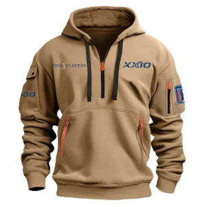 XXIO The Players Championship Exclusive Logo Fashion Hoodie Half Zipper HOTPS101224A01XXHHZ - Khaki