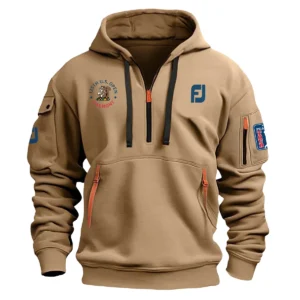 Special Release FootJoy 125th U.S. Open Exclusive Logo Fashion Hoodie Half Zipper HOUSG041124A1FJHHZ - Khaki