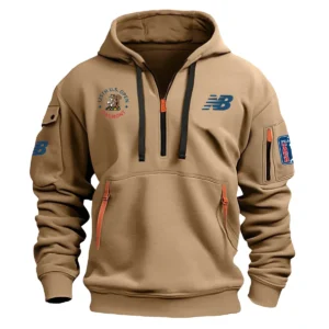 Special Release New Balance 125th U.S. Open Exclusive Logo Fashion Hoodie Half Zipper HOUSG041124A1NBHHZ - Khaki