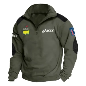 Asics Masters Tournament Exclusive Logo Tactical Quarter-Zip Sweatshirt Gift For Loves HO100125A1MTAS - Military Green