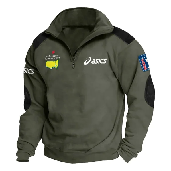 Asics Masters Tournament Exclusive Logo Tactical Quarter-Zip Sweatshirt Gift For Loves HO100125A1MTAS - Military Green