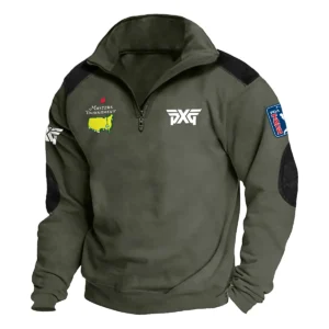 PXG Golf Masters Tournament Exclusive Logo Tactical Quarter-Zip Sweatshirt Gift For Loves HO100125A1MTPXG - Military Green