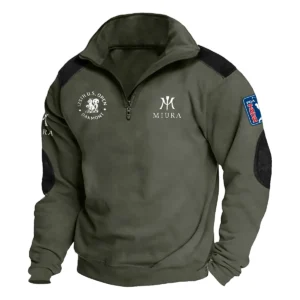 Miura Golf 125th U.S. Open Exclusive Logo Tactical Quarter-Zip Sweatshirt Gift For Loves HO100125A1USGMG - Military Green