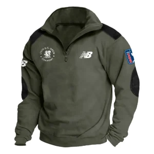 New Balance 125th U.S. Open Exclusive Logo Tactical Quarter-Zip Sweatshirt Gift For Loves HO100125A1USGNB - Military Green