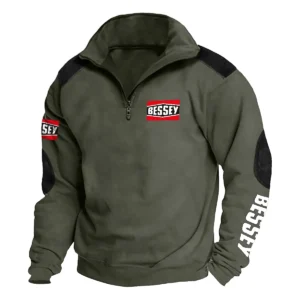 Bessey Tools Carpenter Exclusive Logo Tactical Quarter-Zip Sweatshirt Gift For Loves QTCAP180125A1BT - Military Green