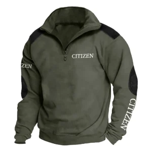 Citizen Carpenter Exclusive Logo Tactical Quarter-Zip Sweatshirt Gift For Loves QTCAP180125A1CI - Military Green