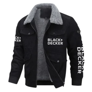 Black and Decker Exclusive LogoThickened Corduroy Jacket Carpenter QTCAP020125A01BD - Black