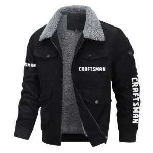 Craftsman Exclusive LogoThickened Corduroy Jacket Carpenter QTCAP020125A01CRA - Black