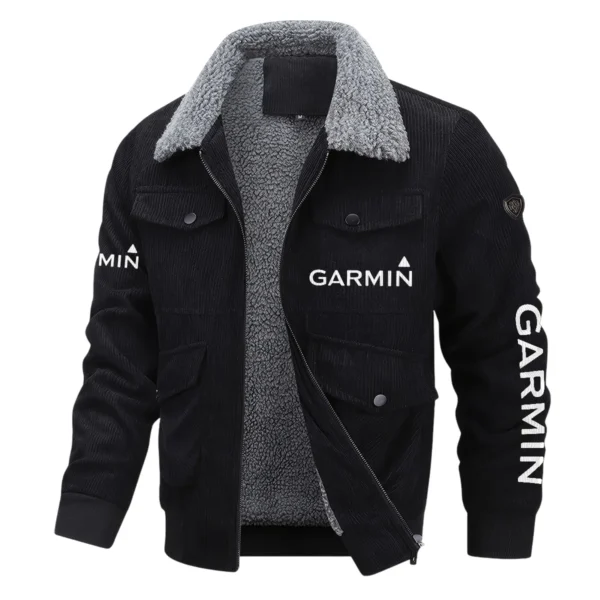 Garmin Exclusive LogoThickened Corduroy Jacket Carpenter QTCAP020125A01GA - Black