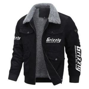 Grizzly Industrial Exclusive LogoThickened Corduroy Jacket Carpenter QTCAP020125A01GI - Black