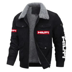 Hilti Exclusive LogoThickened Corduroy Jacket Carpenter QTCAP020125A01HIL - Black