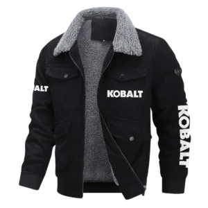 Kobalt Exclusive LogoThickened Corduroy Jacket Carpenter QTCAP020125A01KO - Black