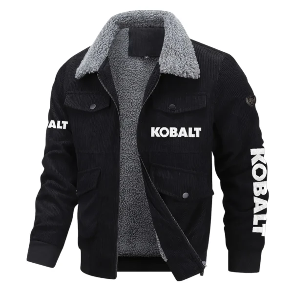 Kobalt Exclusive LogoThickened Corduroy Jacket Carpenter QTCAP020125A01KO - Black