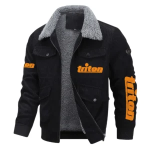 Triton Tools Exclusive LogoThickened Corduroy Jacket Carpenter QTCAP020125A01TT - Black