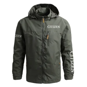 Citizen Exclusive Logo Waterproof Outdoor Jacket Carpenter QTCAP311224A2CI - Army Green