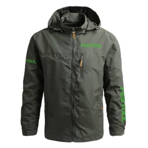 Festool Exclusive Logo Waterproof Outdoor Jacket Carpenter QTCAP311224A2FES - Army Green