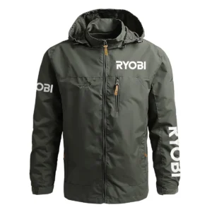 Ryobi Exclusive Logo Waterproof Outdoor Jacket Carpenter QTCAP311224A2RY - Army Green