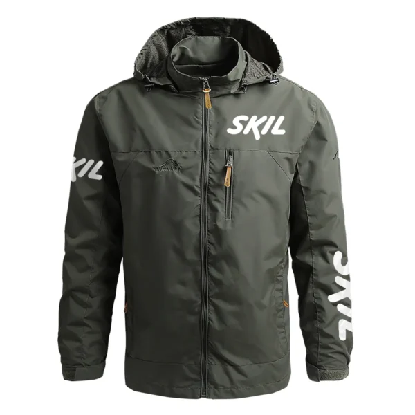 Skil Exclusive Logo Waterproof Outdoor Jacket Carpenter QTCAP311224A2SK - Army Green