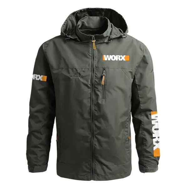 Worx Exclusive Logo Waterproof Outdoor Jacket Carpenter QTCAP311224A2WOR - Army Green