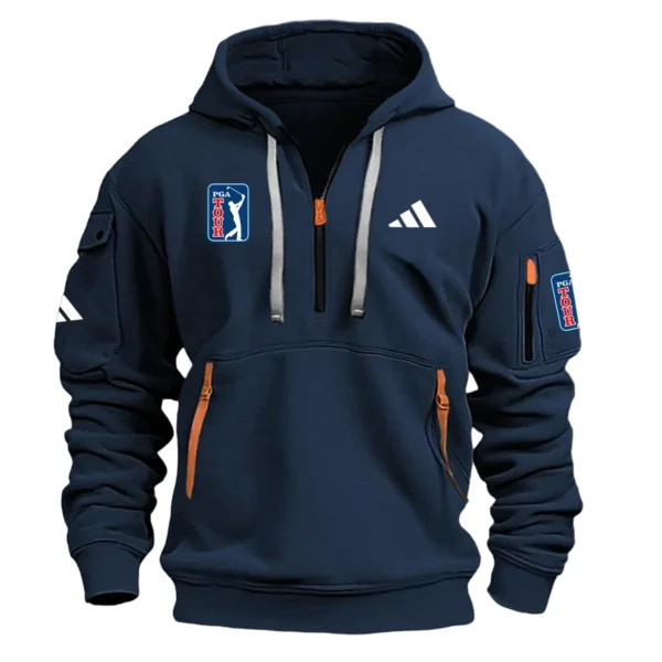 Adidas PGA Tour Champions Exclusive Logo Hoodie Half Zipper HO041124A1ADPGA - Navy