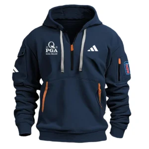 Adidas 2025 PGA Championship Exclusive Logo Hoodie Half Zipper HO041124A1ADPGC - Navy