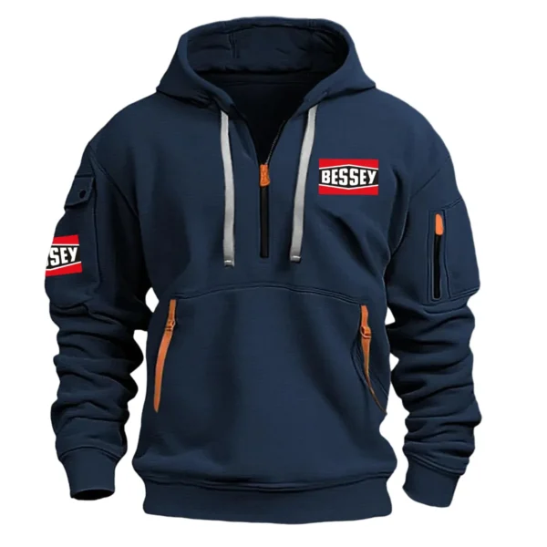 Bessey Tools Exclusive Logo Hoodie Half Zipper Carpenter Fans Loves QTCAP020125A02BT - Navy