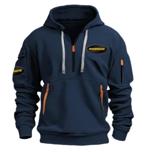 Powermatic Exclusive Logo Hoodie Half Zipper Carpenter Fans Loves QTCAP020125A02PO - Navy