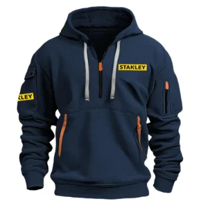 Stanley Exclusive Logo Hoodie Half Zipper Carpenter Fans Loves QTCAP020125A02STA - Navy