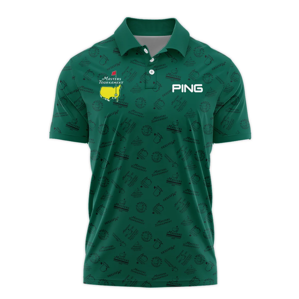 Golf Sport Masters Tournament Ping Polo Shirt Sports Star Sripe Dark Green Polo Shirt For Men