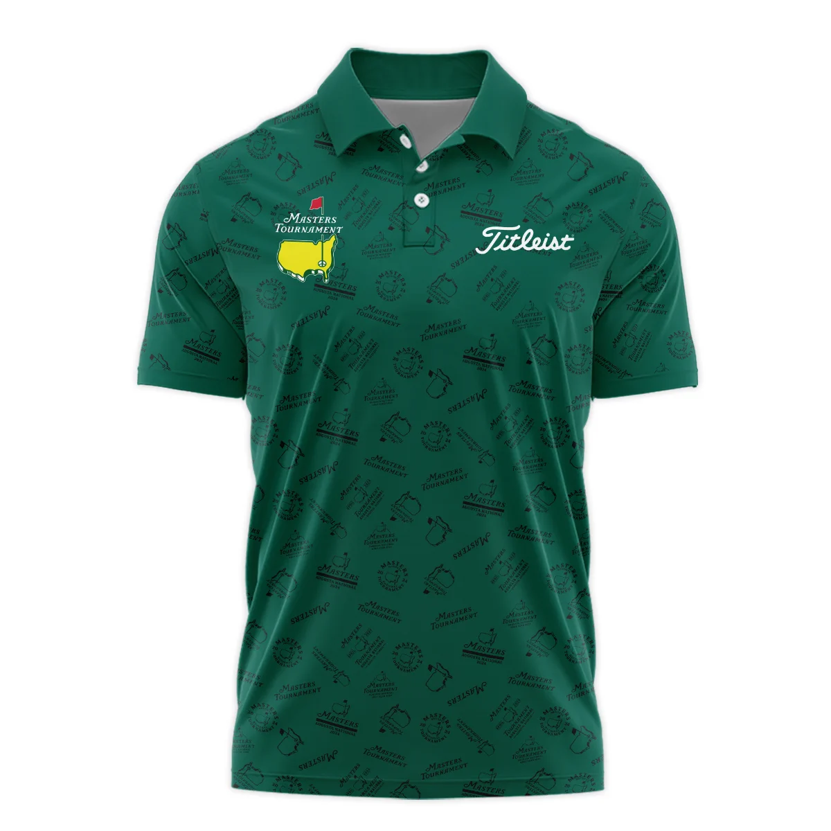 2024 Masters Tournament Titleist Polo Shirt Sports Green Color Pattern All Over Print Polo Shirt For Men