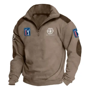 Bettinardi Golf PGA Tour Champions Exclusive Logo Tactical Quarter-Zip Sweatshirt Gift For Loves HO100125A1PGABG - Brown