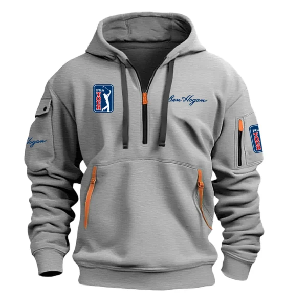 Ben Hogan PGA Tour Champions Exclusive Logo Hoodie Half Zipper HO041124A1BHPGA - Gray