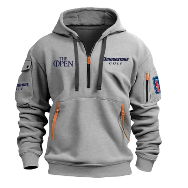 Bridgestone Golf The Open Championship Exclusive Logo Hoodie Half Zipper HO041124A1BRTOP - Gray