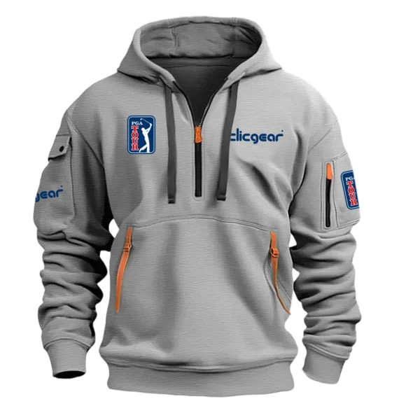 Clicgear PGA Tour Champions Exclusive Logo Hoodie Half Zipper HO041124A1CLIPGA - Gray