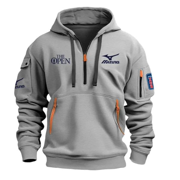 Mizuno The Open Championship Exclusive Logo Hoodie Half Zipper HO041124A1MIZTOP - Gray