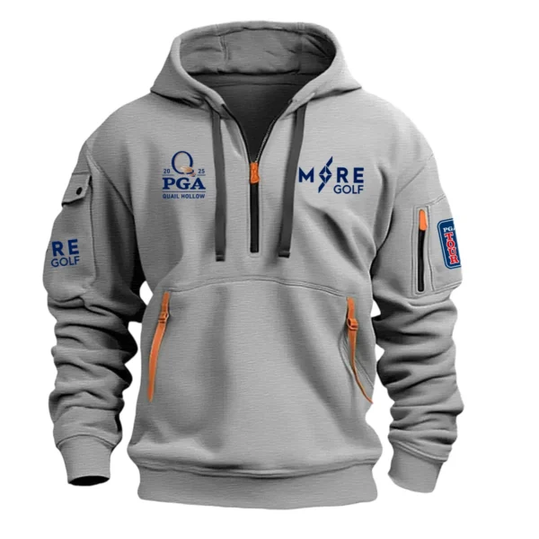 More Golf 2025 PGA Championship Exclusive Logo Hoodie Half Zipper HO041124A1MORPGC - Gray