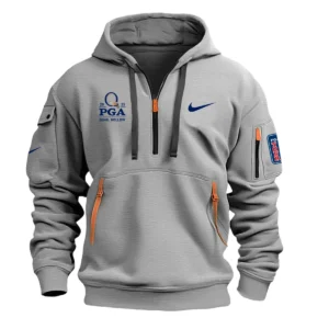 Nike 2025 PGA Championship Exclusive Logo Hoodie Half Zipper HO041124A1NKPGC - Gray