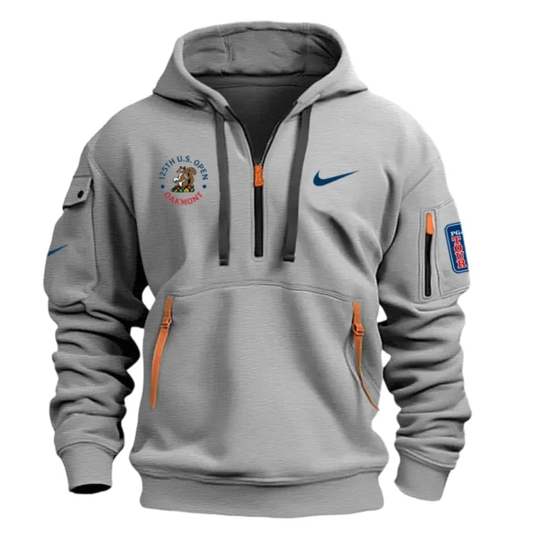 Nike 125th U.S. Open Exclusive Logo Hoodie Half Zipper HO041124A1NKUSG - Gray