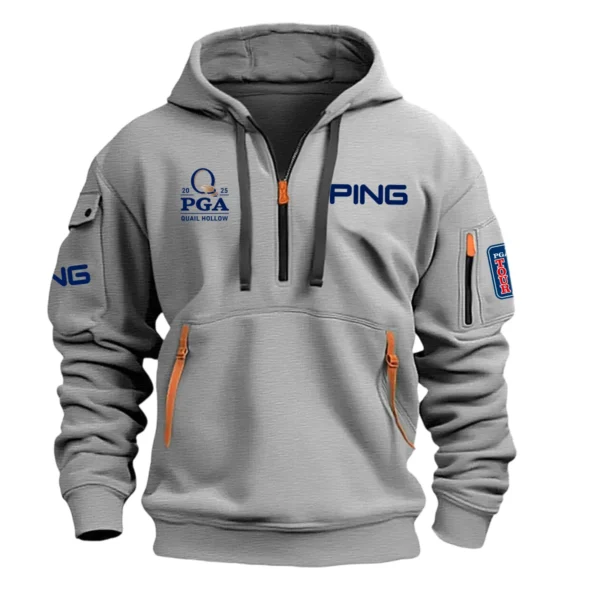 Ping 2025 PGA Championship Exclusive Logo Hoodie Half Zipper HO041124A1PIPGC - Gray