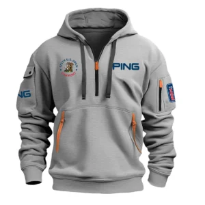 Ping 125th U.S. Open Exclusive Logo Hoodie Half Zipper HO041124A1PIUSG - Gray