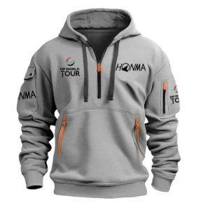 Special Release Honma DP World Tour Hoodie Half Zipper HODP141124A01HO - Gray