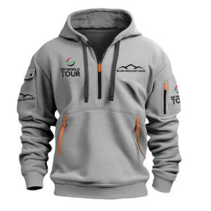 Special Release Sun Mountain DP World Tour Hoodie Half Zipper HODP141124A01SM - Gray